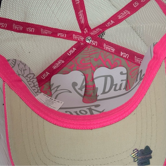 NWT Von Dutch Pink and Gray Classic Trucker - Adjustable - SnapBack - Picture 3 of 5